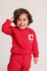 unisex cotton sweatshirt - red