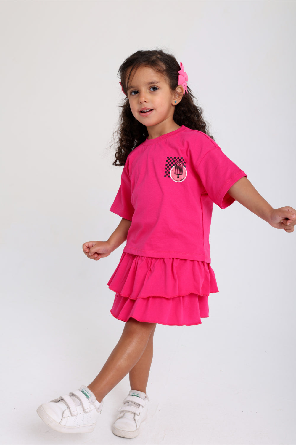 girls outfit set – fuchsia