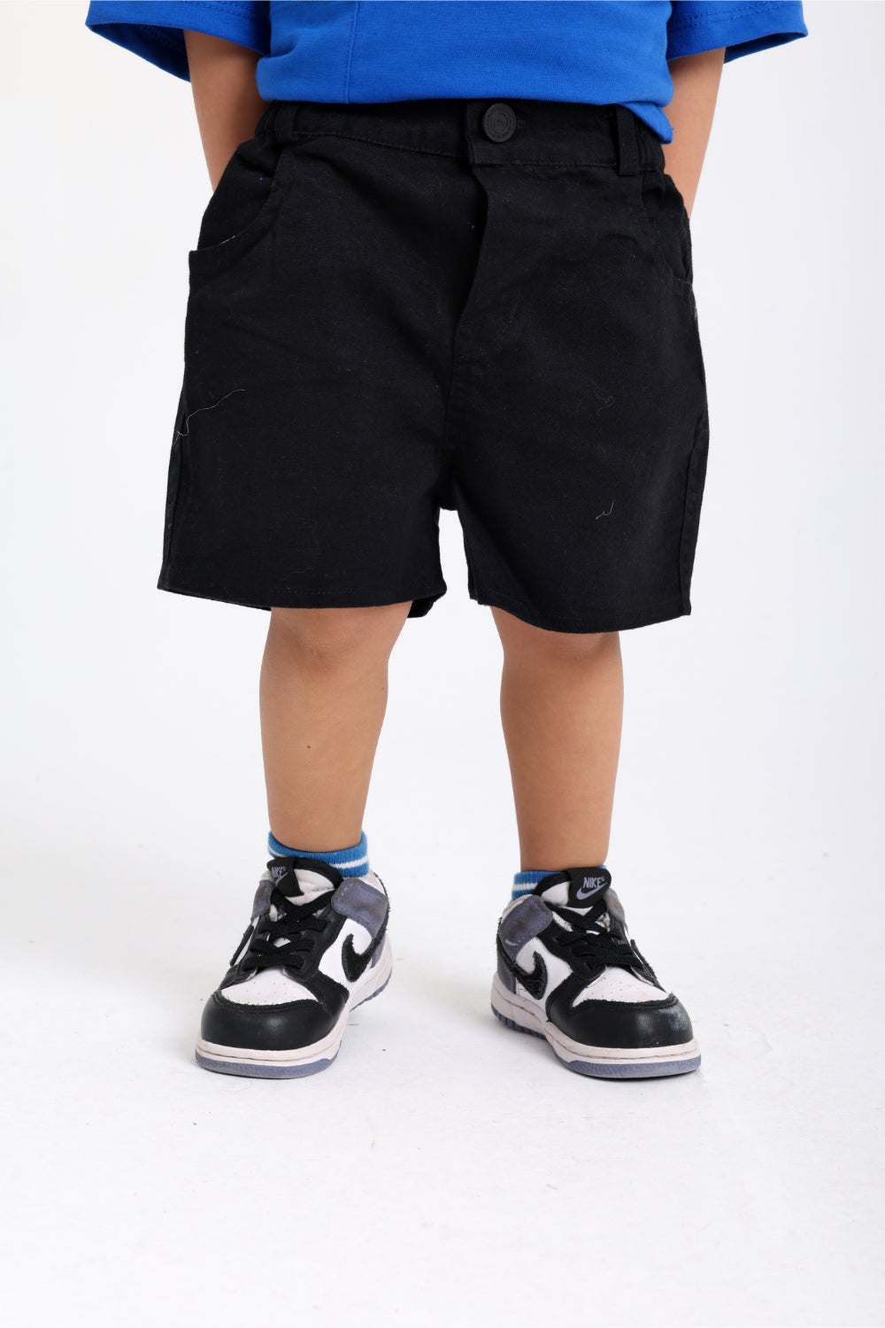 baby boys gabardine shorts – black