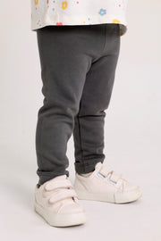 unisex interlock fur leggings – dark grey