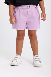 baby girls gabardine shorts – purple