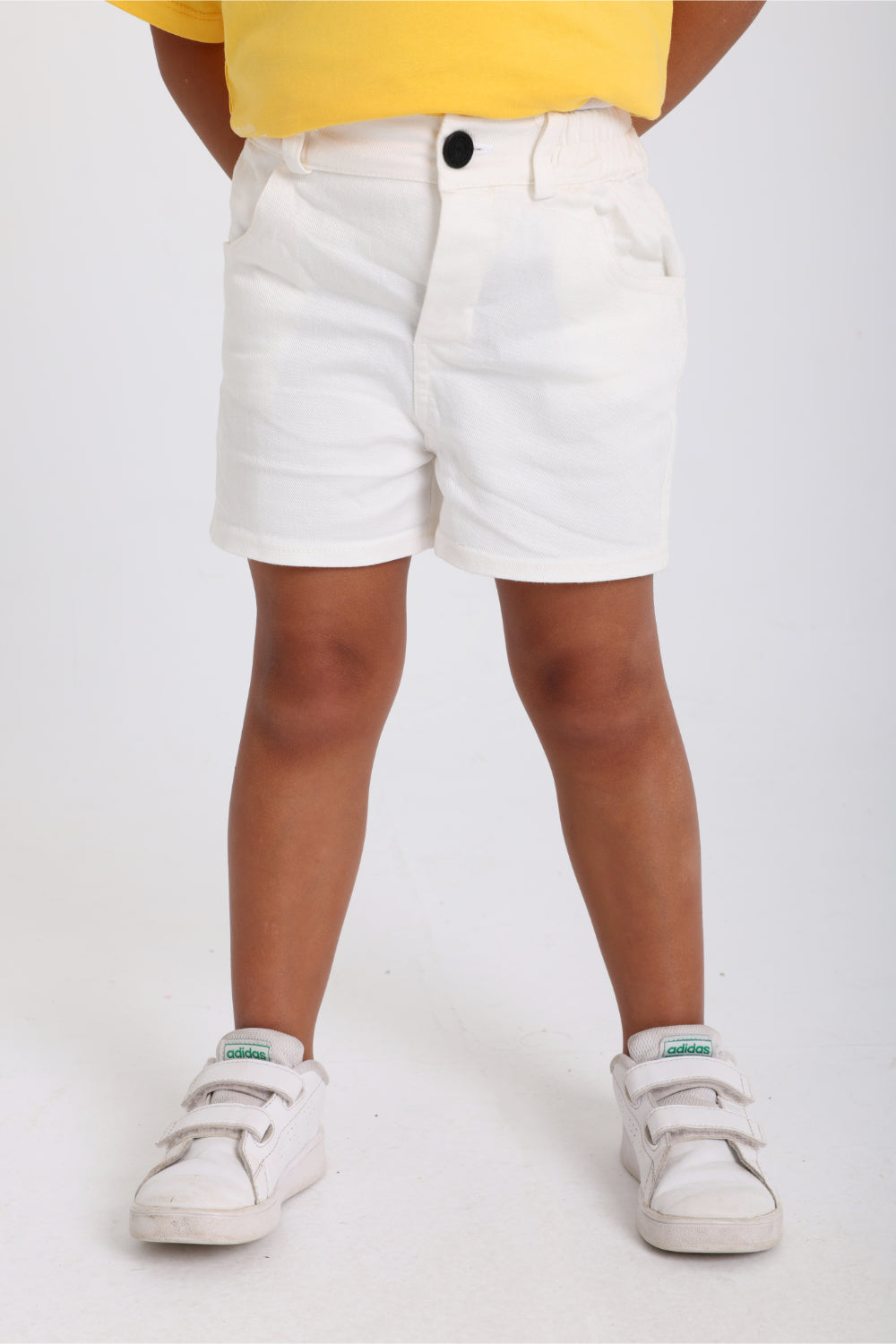 unisex baby gabardine shorts – off-white