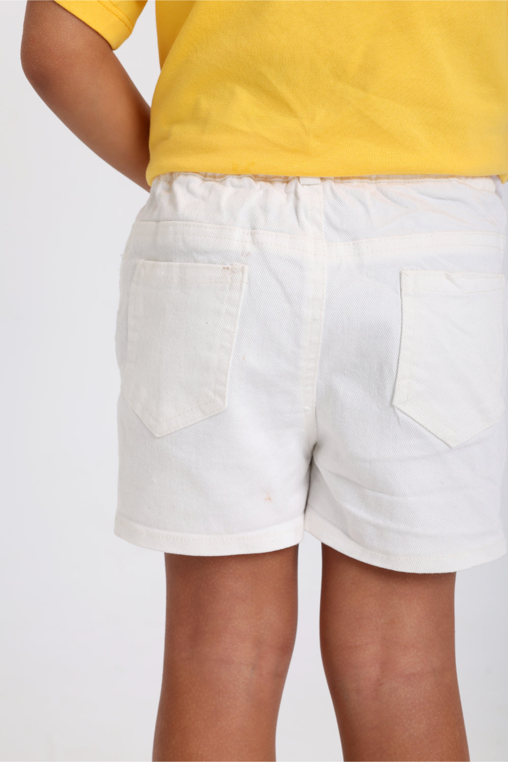unisex baby gabardine shorts – off-white