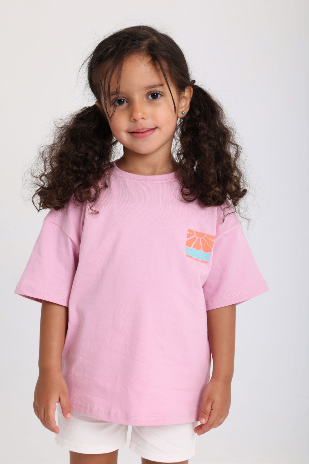baby pink "north coast lovin" cotton t-shirt