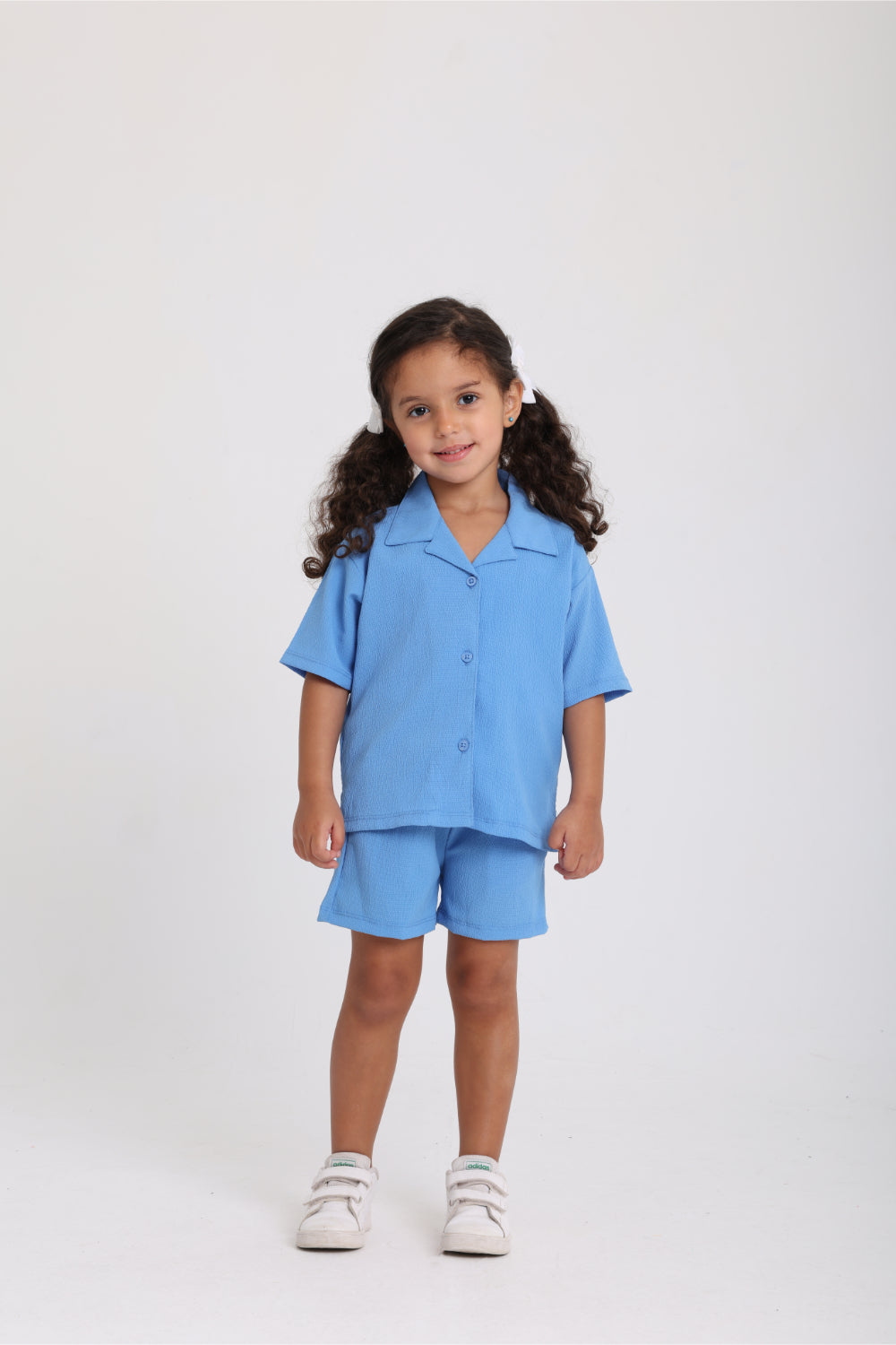 unisex baby blue outfit set – short sleeves