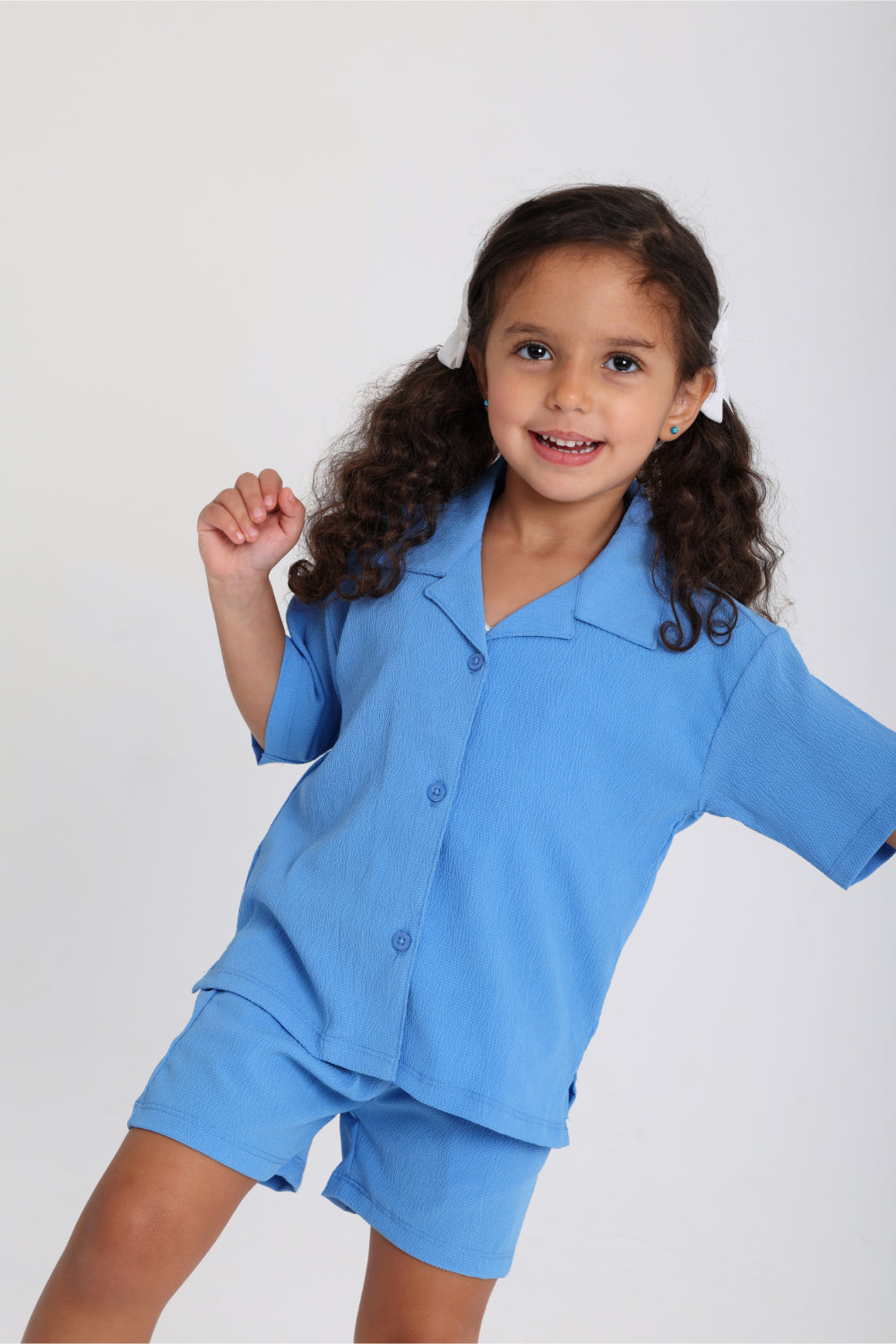 unisex baby blue outfit set – short sleeves