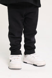 unisex interlock fur leggings – black