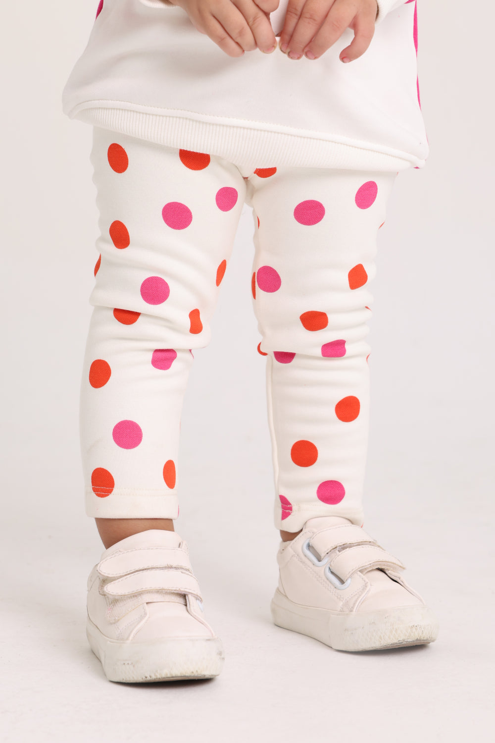 baby girls cotton outfit set – offwhite & fuchsia with "little miss sunshine" design