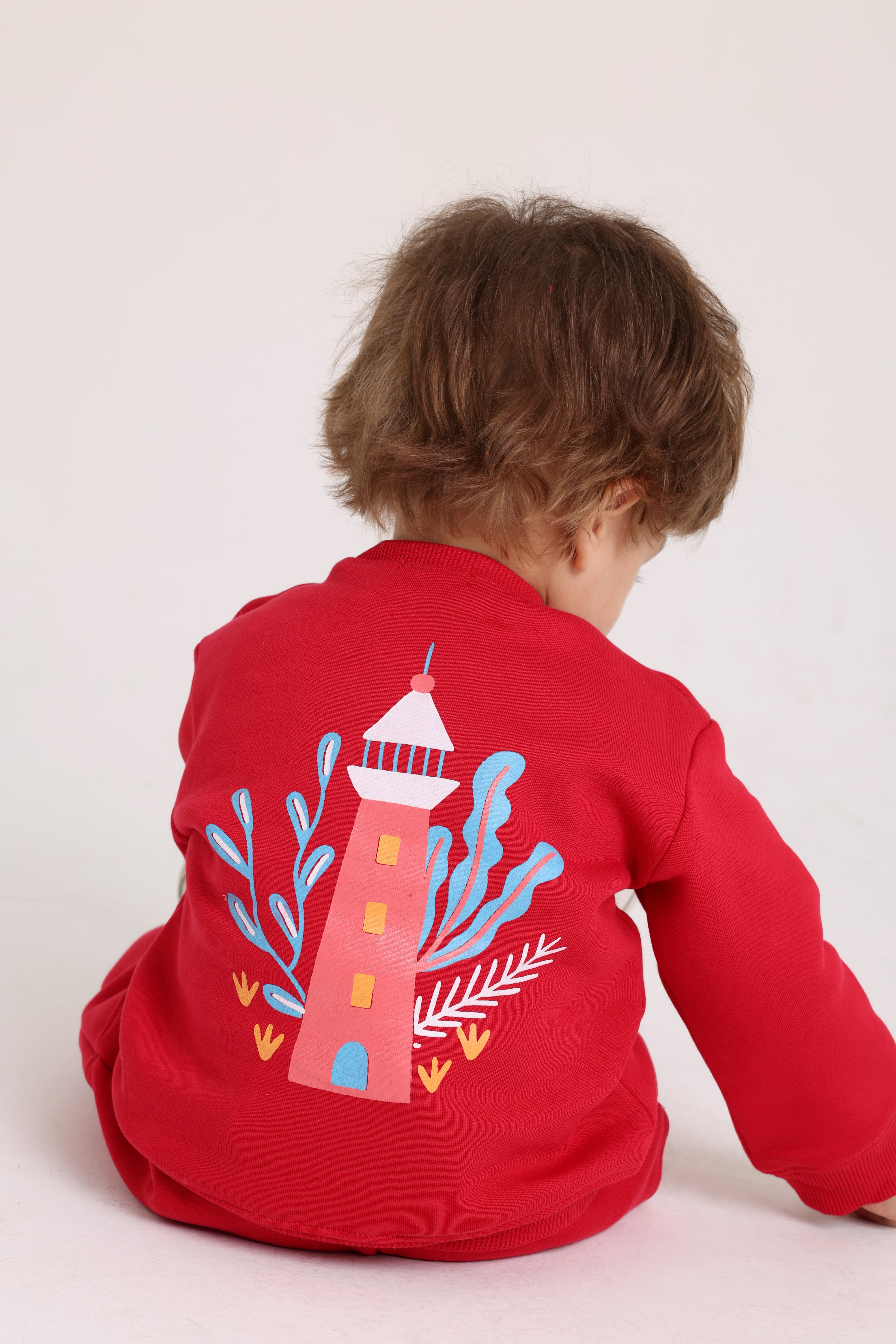 unisex cotton sweatshirt - red