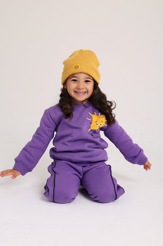 unisex cotton sweatshirt - purple