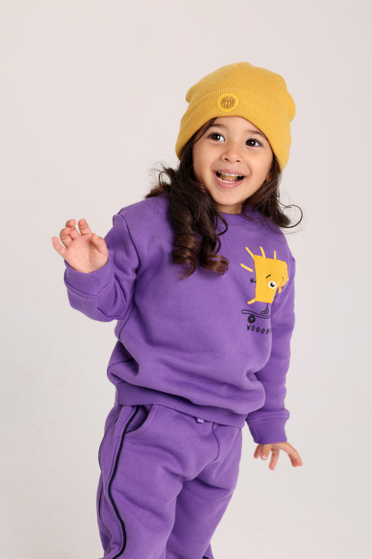 unisex cotton sweatshirt - purple