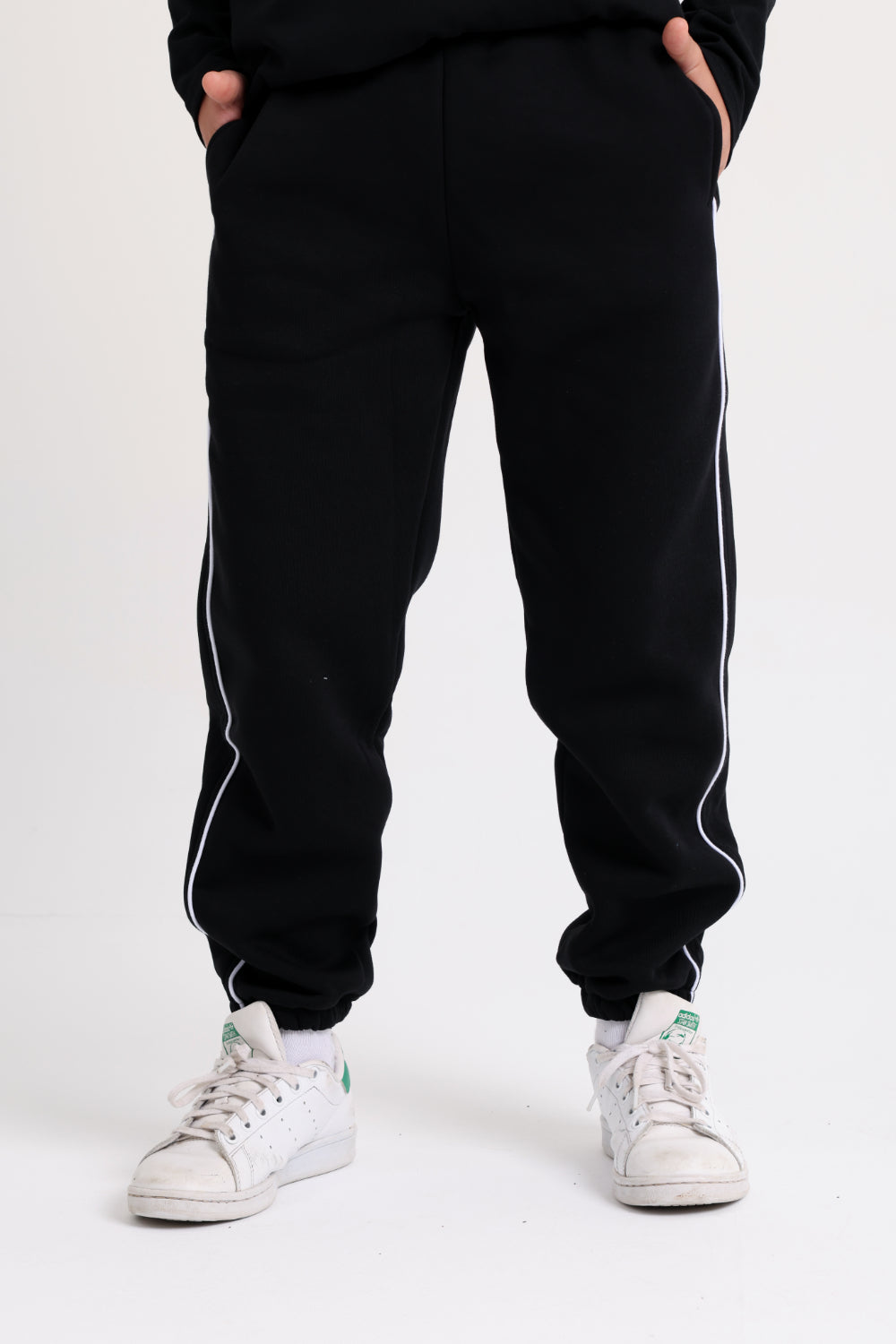 boys cotton sweatpants – black