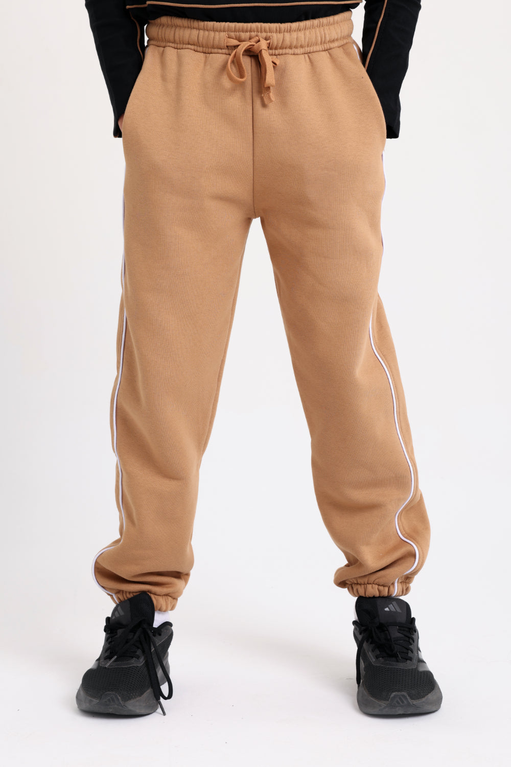 boys cotton sweatpants – camel