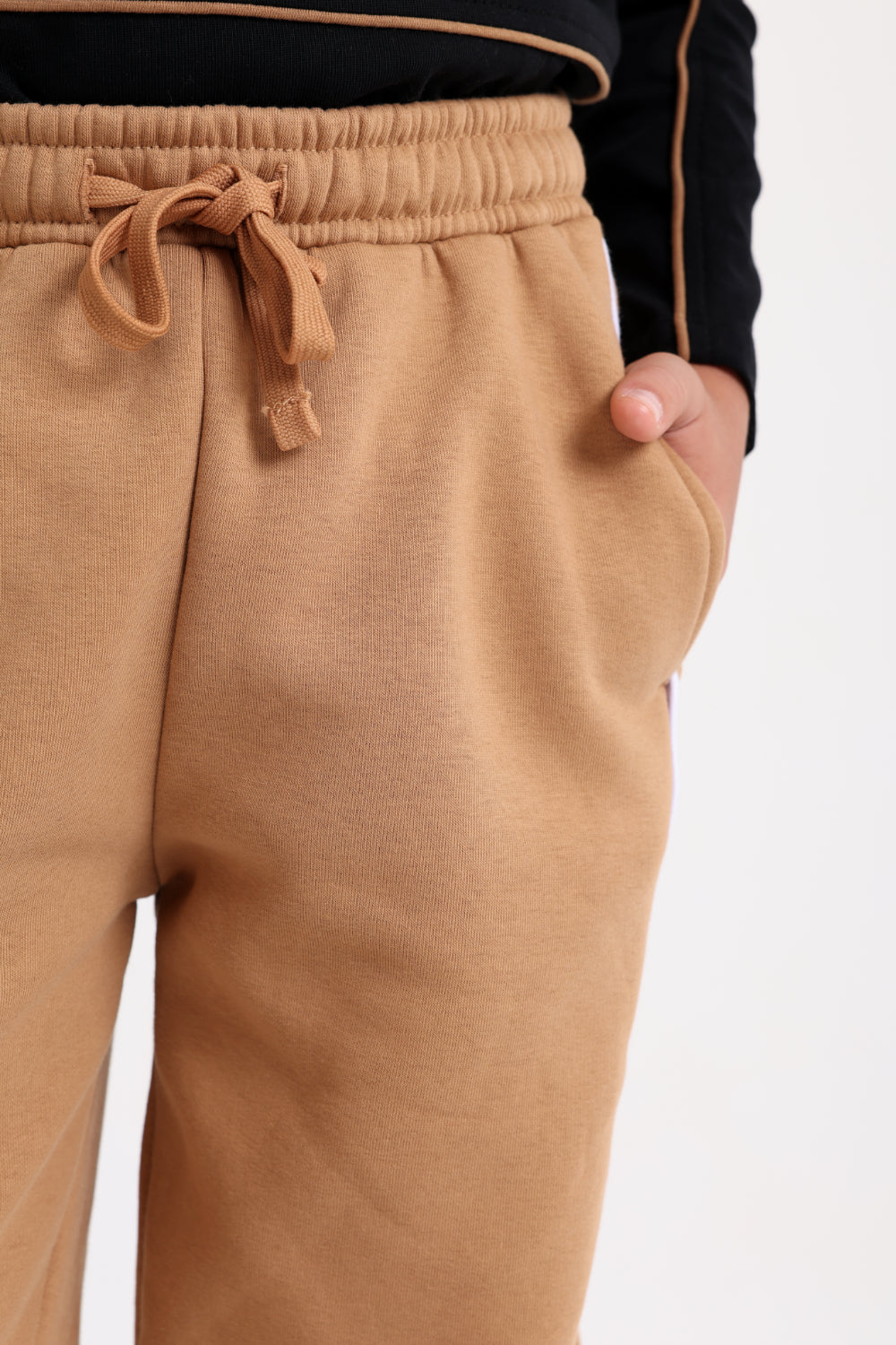 boys cotton sweatpants – camel