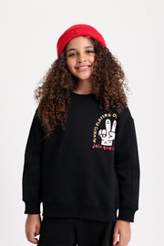 unisex cotton sweatshirt – black with "join the fun" design