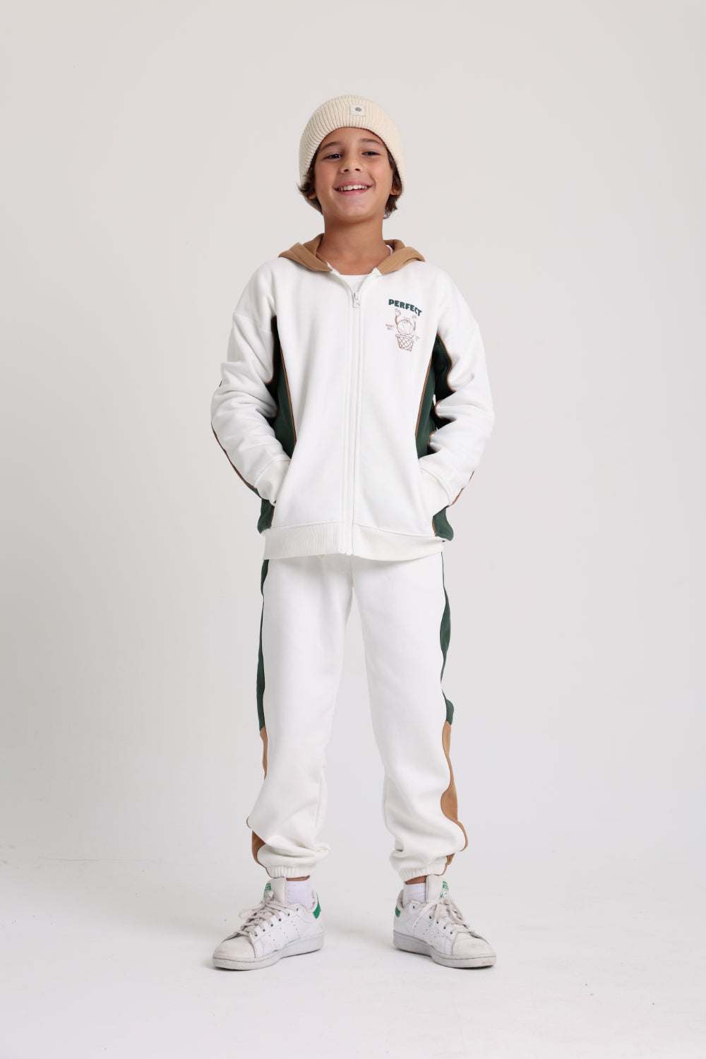 boys cotton sweatpants – offwhite