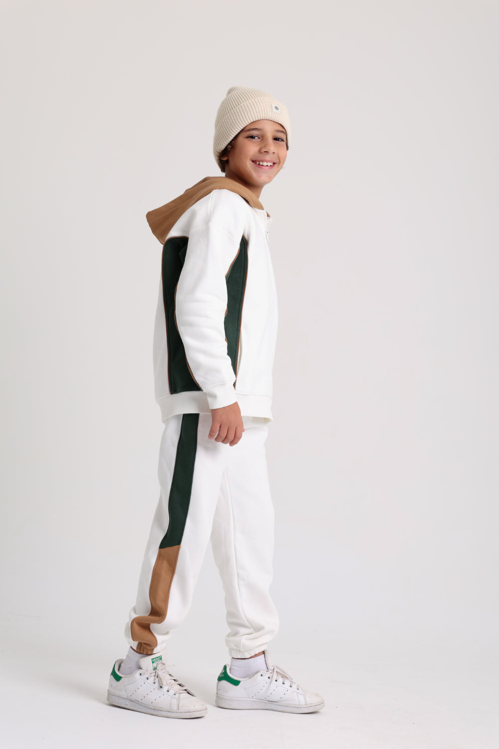 unisex cotton hoodie – offwhite "prefect" design