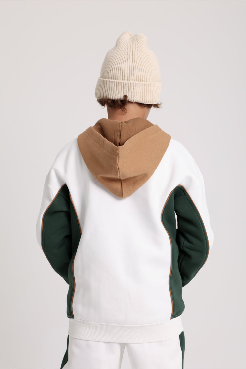 unisex cotton hoodie – offwhite "prefect" design