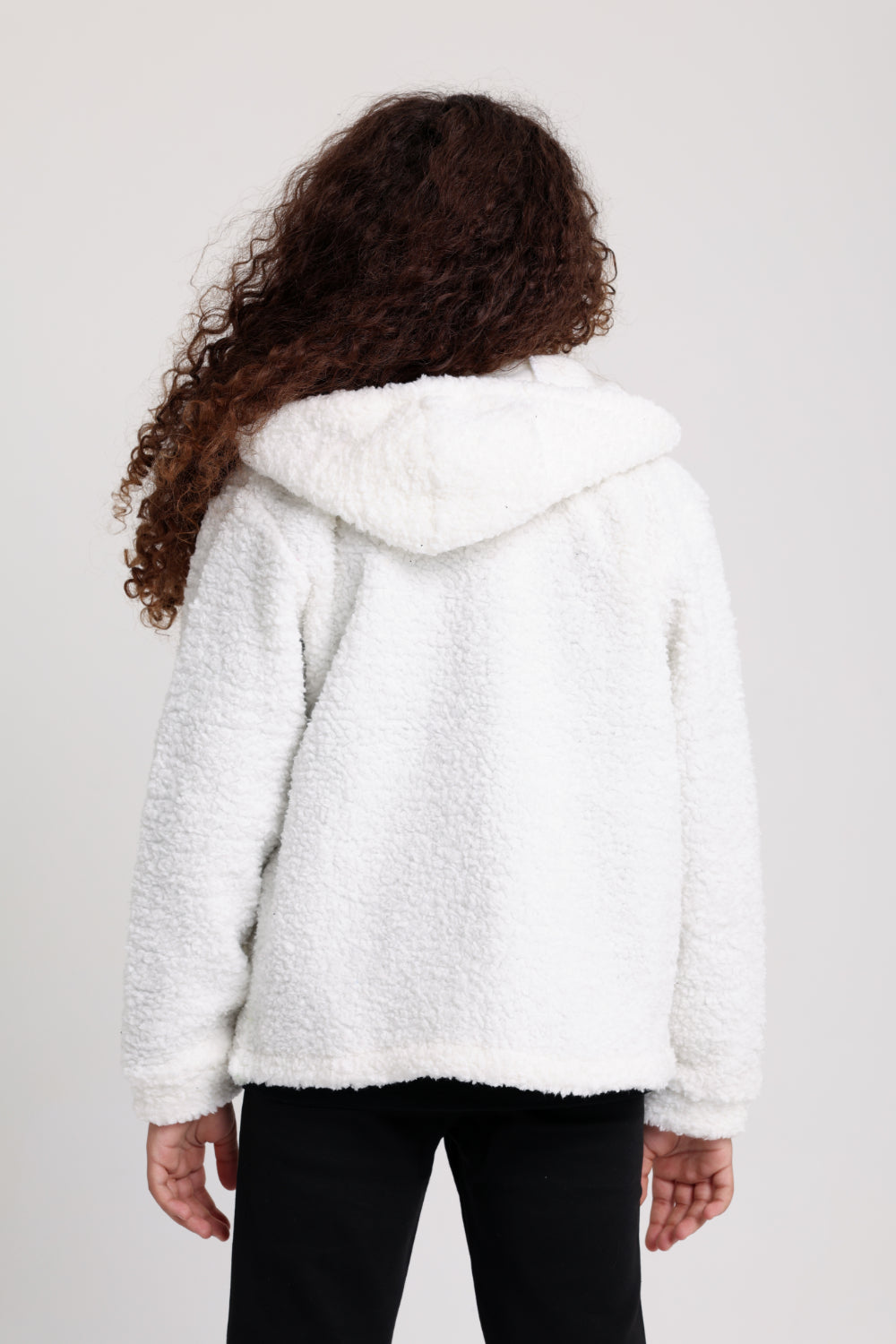 unisex fleeced teddy jacket – off-white