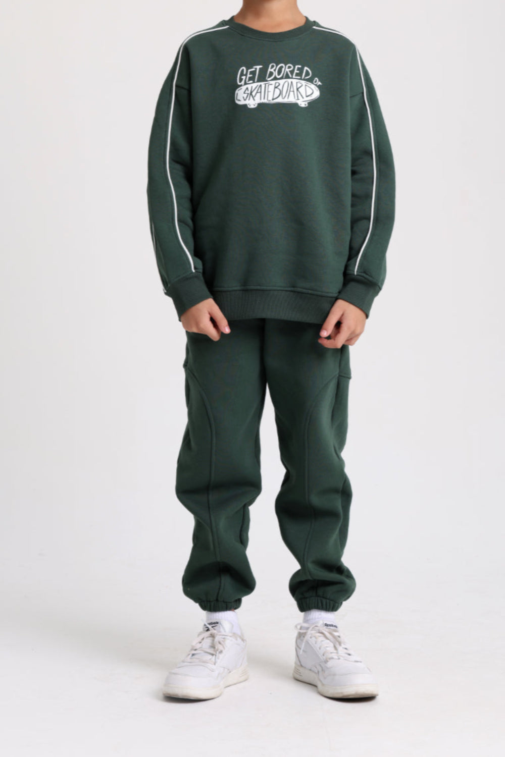 boys cotton sweatpants – olive