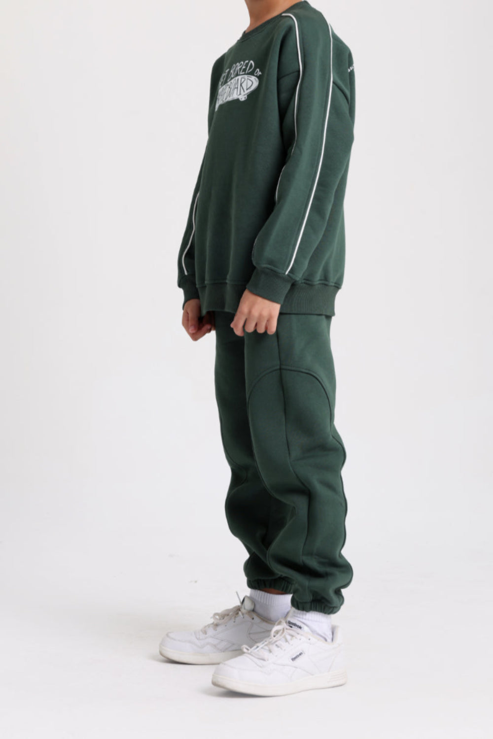 boys cotton sweatpants – olive