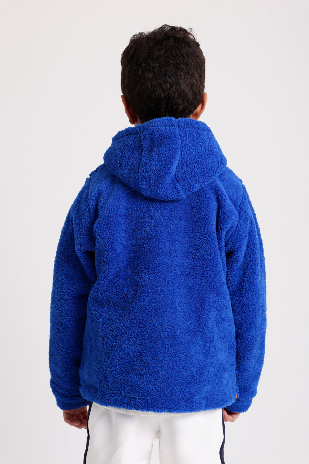unisex fleeced teddy jacket – blue