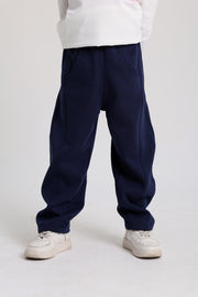 girls barrel fit pants – navy