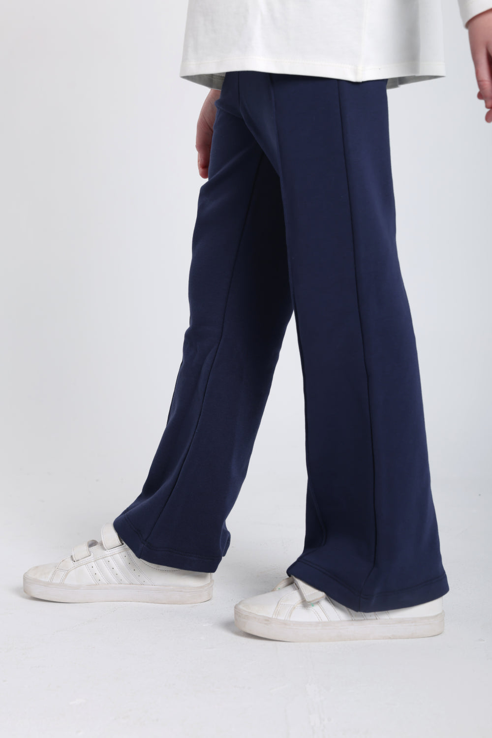 teens cotton flared leggings - navy