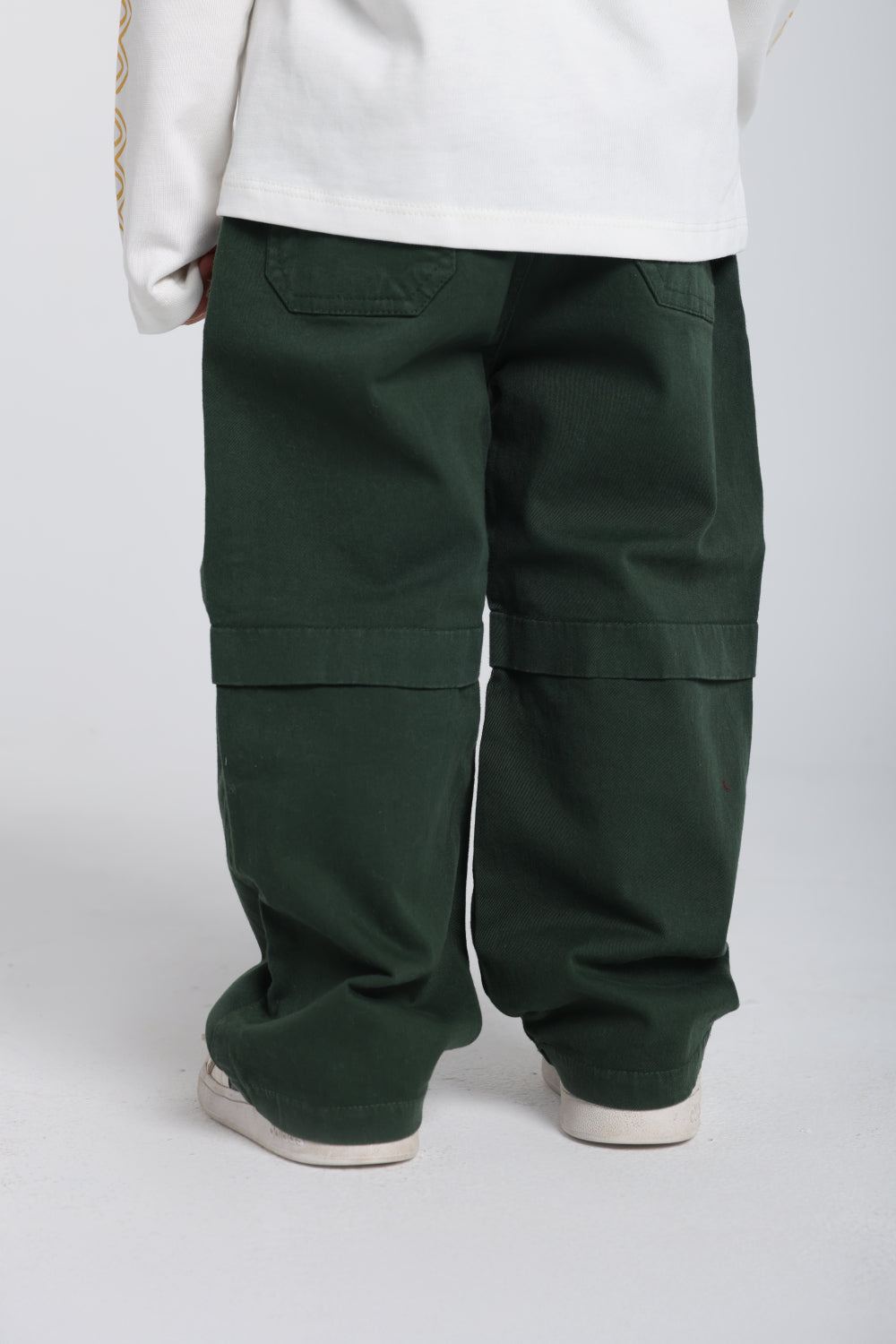 unisex baby gabardine pants – dark green