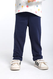 unisex interlock fur leggings – navy