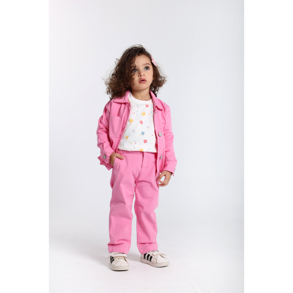 baby fuchsia gabardine pants