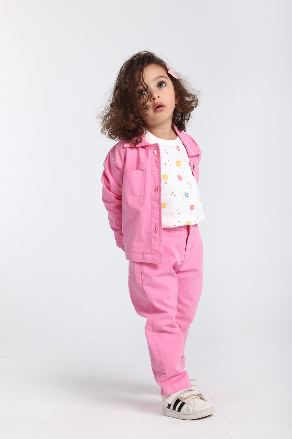 baby girls cotton t-shirt offwhite with flowers print