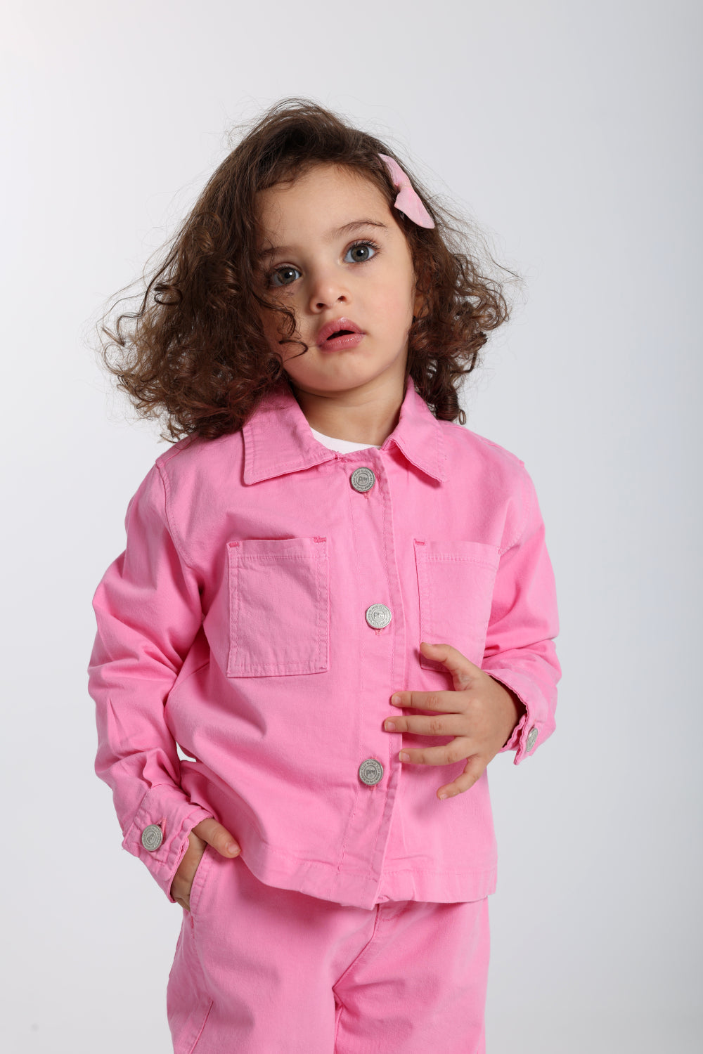 baby girls fuchsia gabardine jacket