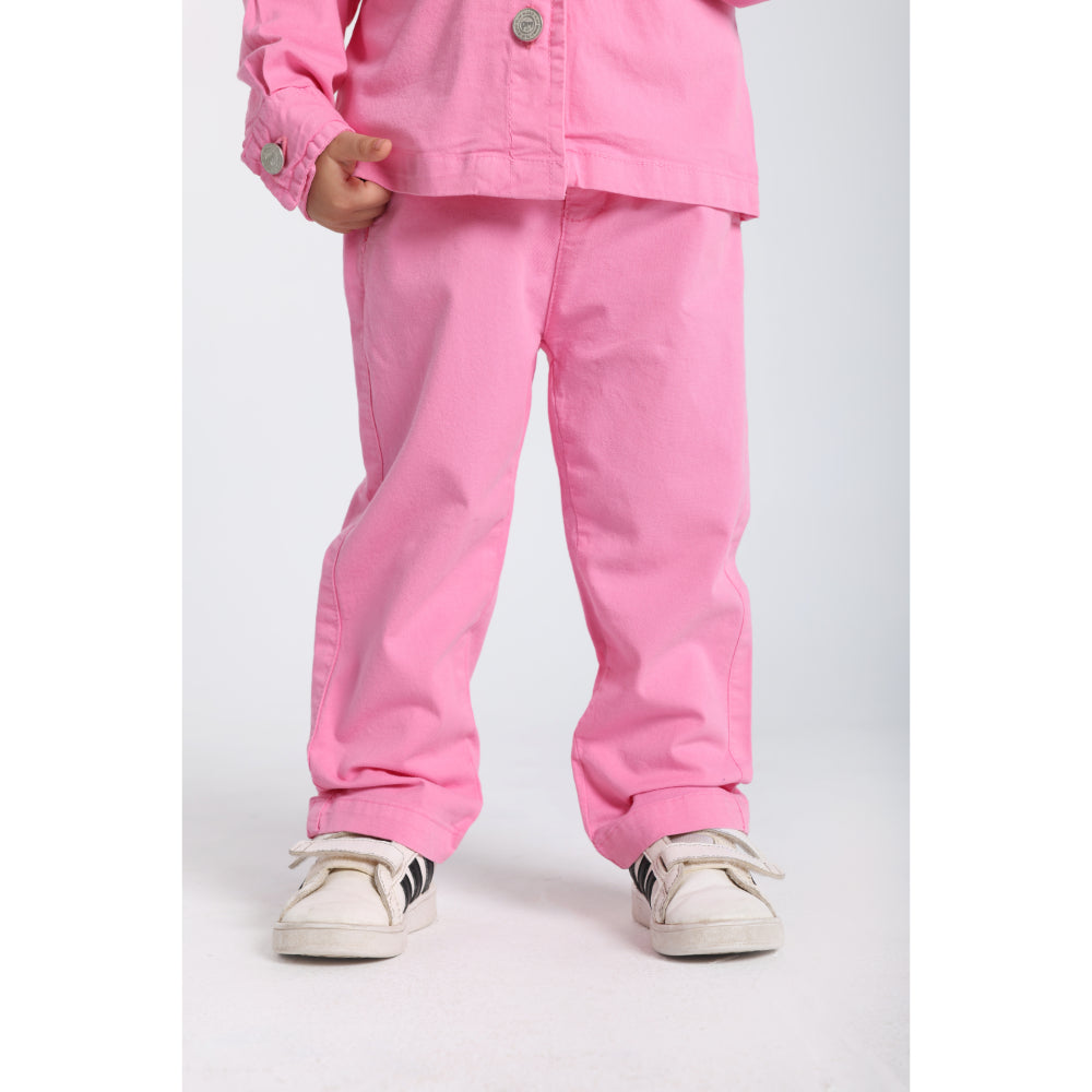 baby fuchsia gabardine pants