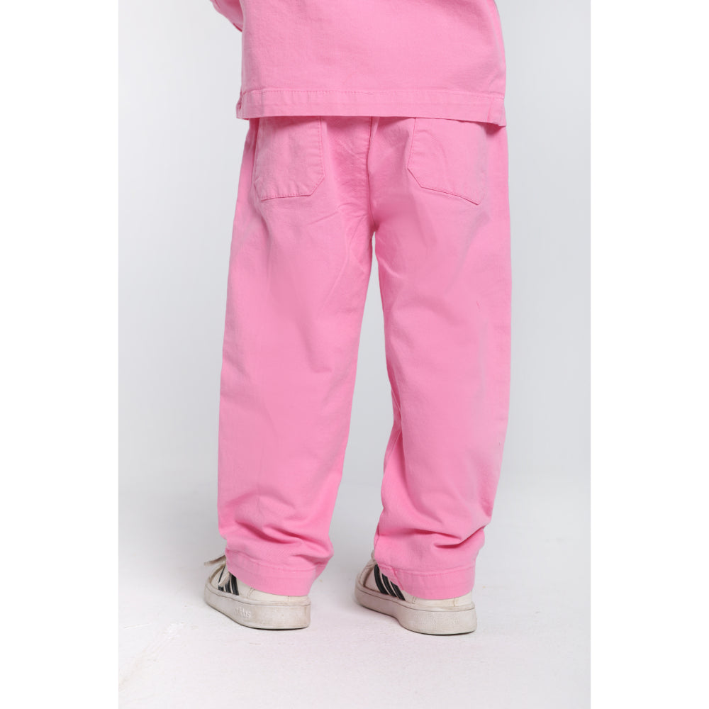 baby fuchsia gabardine pants
