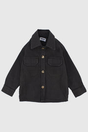 charcoal long-sleeved overshirt