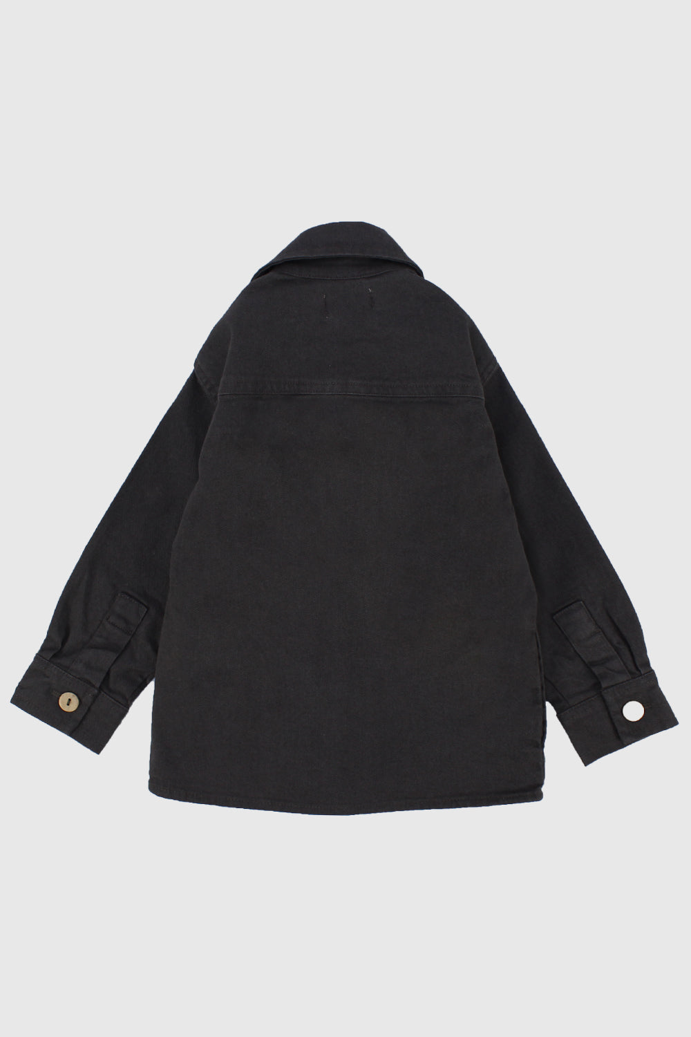 charcoal long-sleeved overshirt