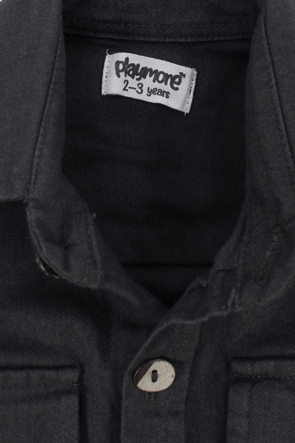 charcoal long-sleeved overshirt