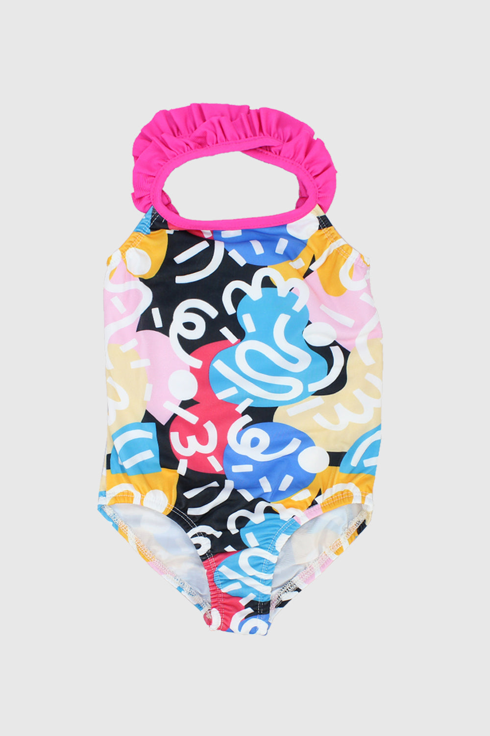 colorful doodles swimsuit