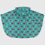 dino turquoise poncho towel