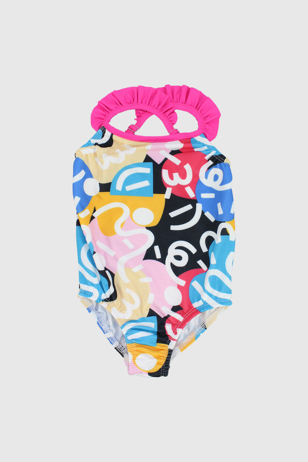 colorful doodles baby swimsuit