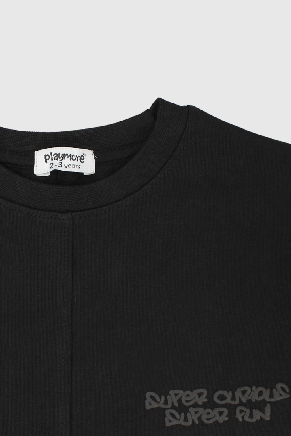 "super curious" paneled t-shirt