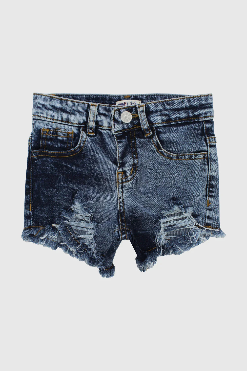 navy ripped jean shorts - playmore