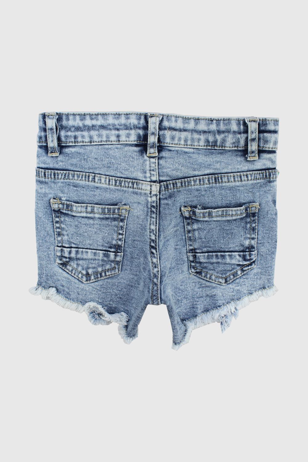 blue ripped jean shorts
