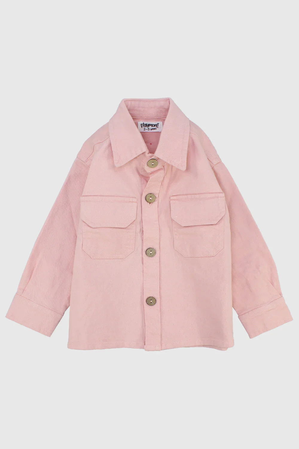 pink long-sleeved overshirt - playmore