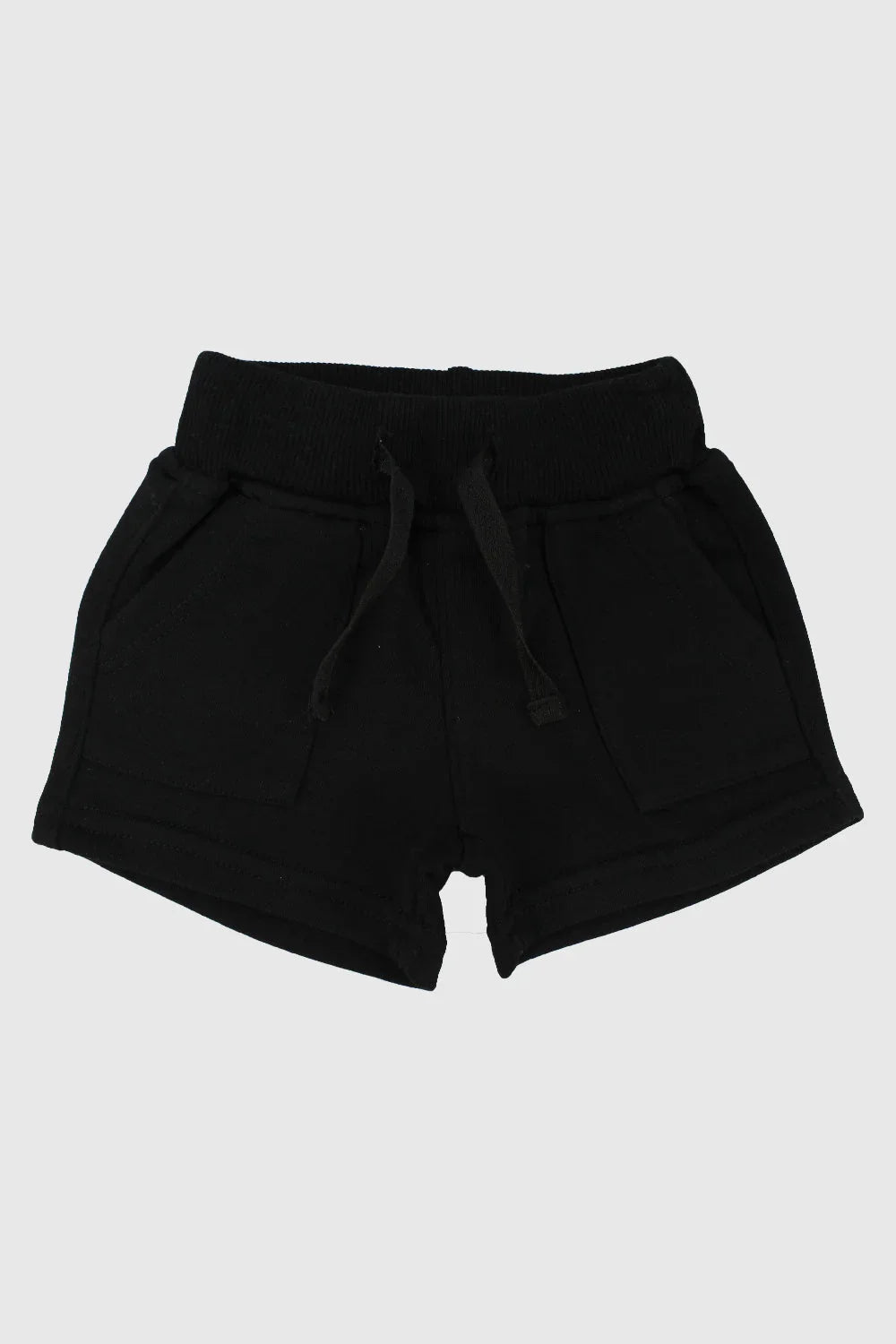 unisex black cotton shorts - playmore