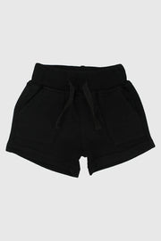 unisex black cotton shorts - playmore