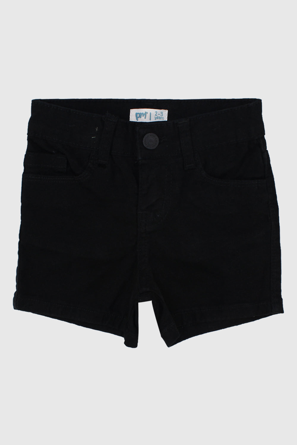 black gabardine shorts