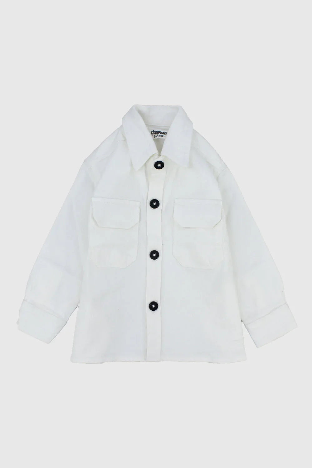 unisex white long-sleeved overshirt - playmore