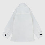 Unisex White Long-Sleeved Overshirt